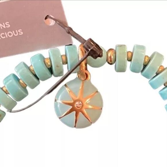 Chico’s Turquoise Agate Drop Off Stretch Bracelet NWT - Picture 3 of 4
